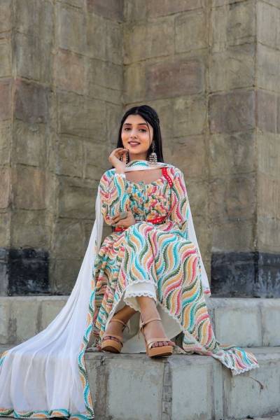 ALMEENA BY FVD DESIGNER CHINON ANARKALI GOWN WHOLESALER IN INDIA